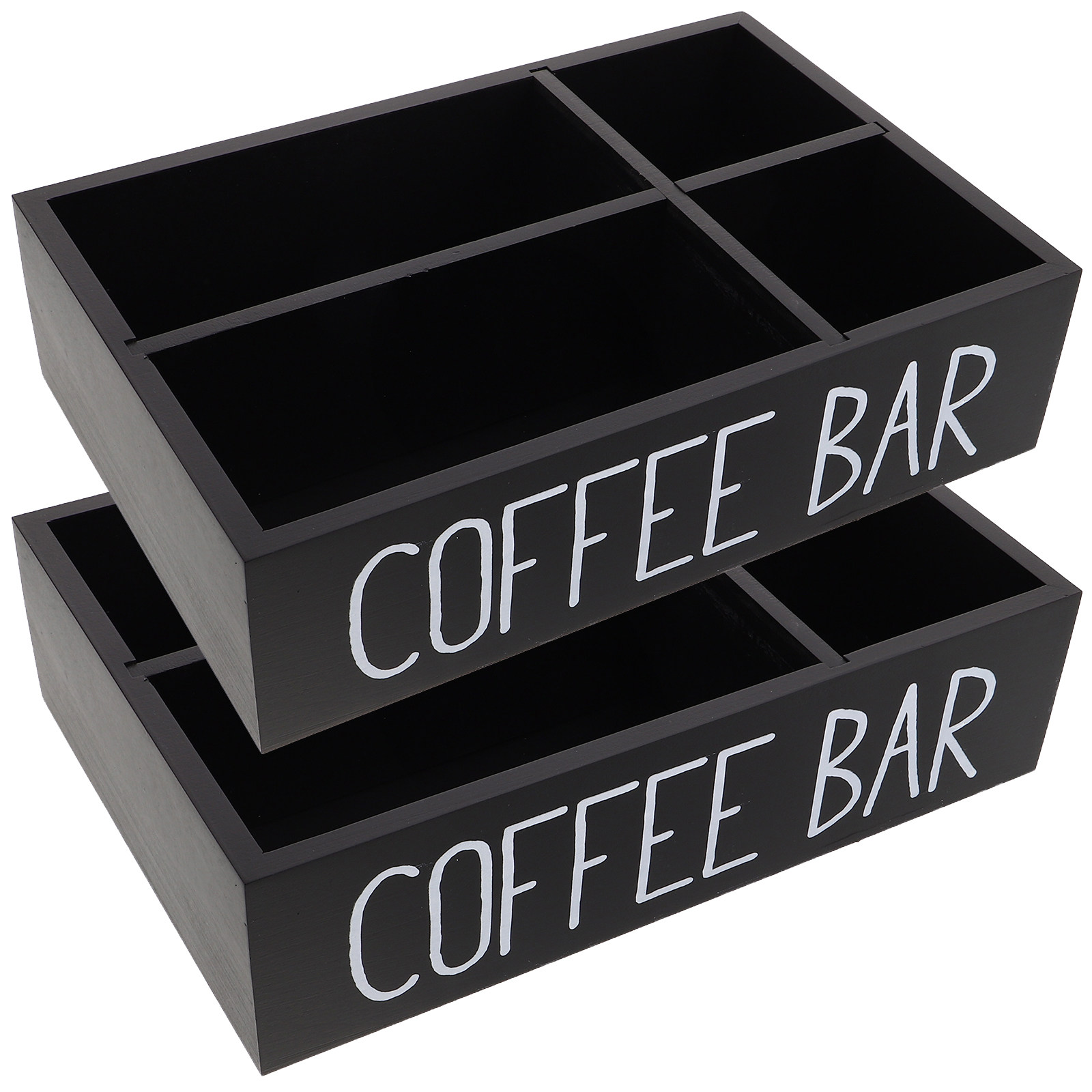 コーヒースタンド用収納オーガナイザー2個セット。木製のシュガ - Coffee Tea Sugar のレビューと価格