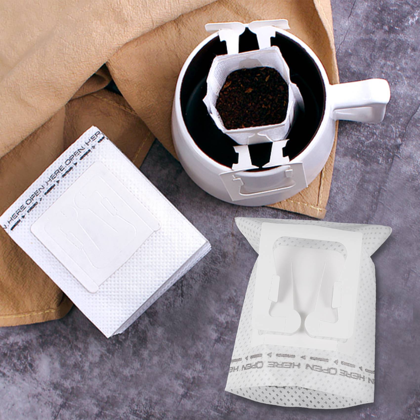 50枚入り/パック ドリップコーヒーフィルターバッグ ポータ - Coffee Tea & Jane のレビューと価格