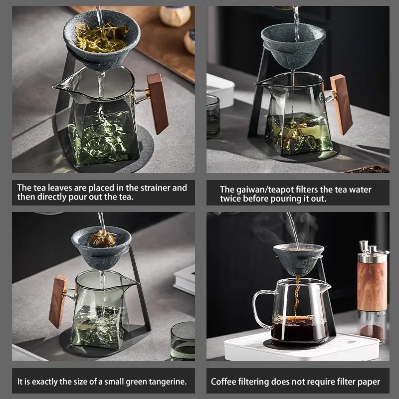 耐熱セラミック微多孔質フィルターティーストレーナーセット多機 - Coffee Tea And Sugar Set のレビューと価格