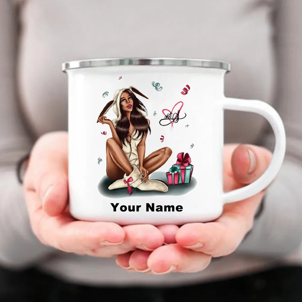 あなたの名前が書かれたカスタムエナメルマグ、ギフト用のプリン - Coffee Tea Name のレビューと価格