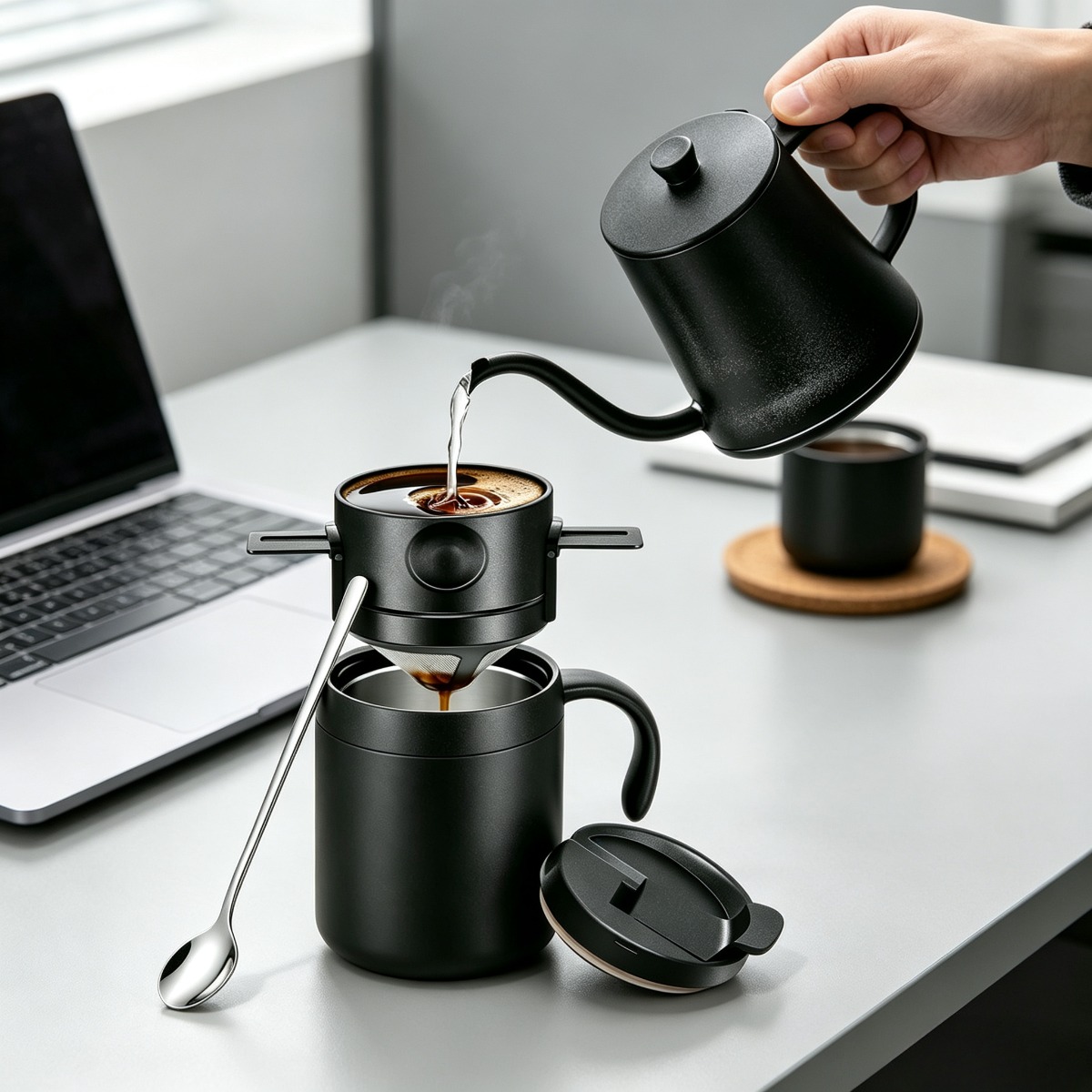 350/550ml ステンレス製コーヒーマグ、断熱サーモカッ - Xbloom Coffee Tea のレビューと価格