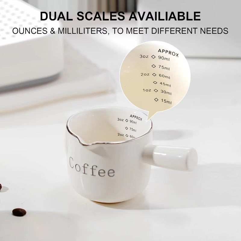 ハンドル付きミニセラミックコーヒーカップ,V字型注ぎ口,ミル - Coffee Tea With Milk のレビューと価格