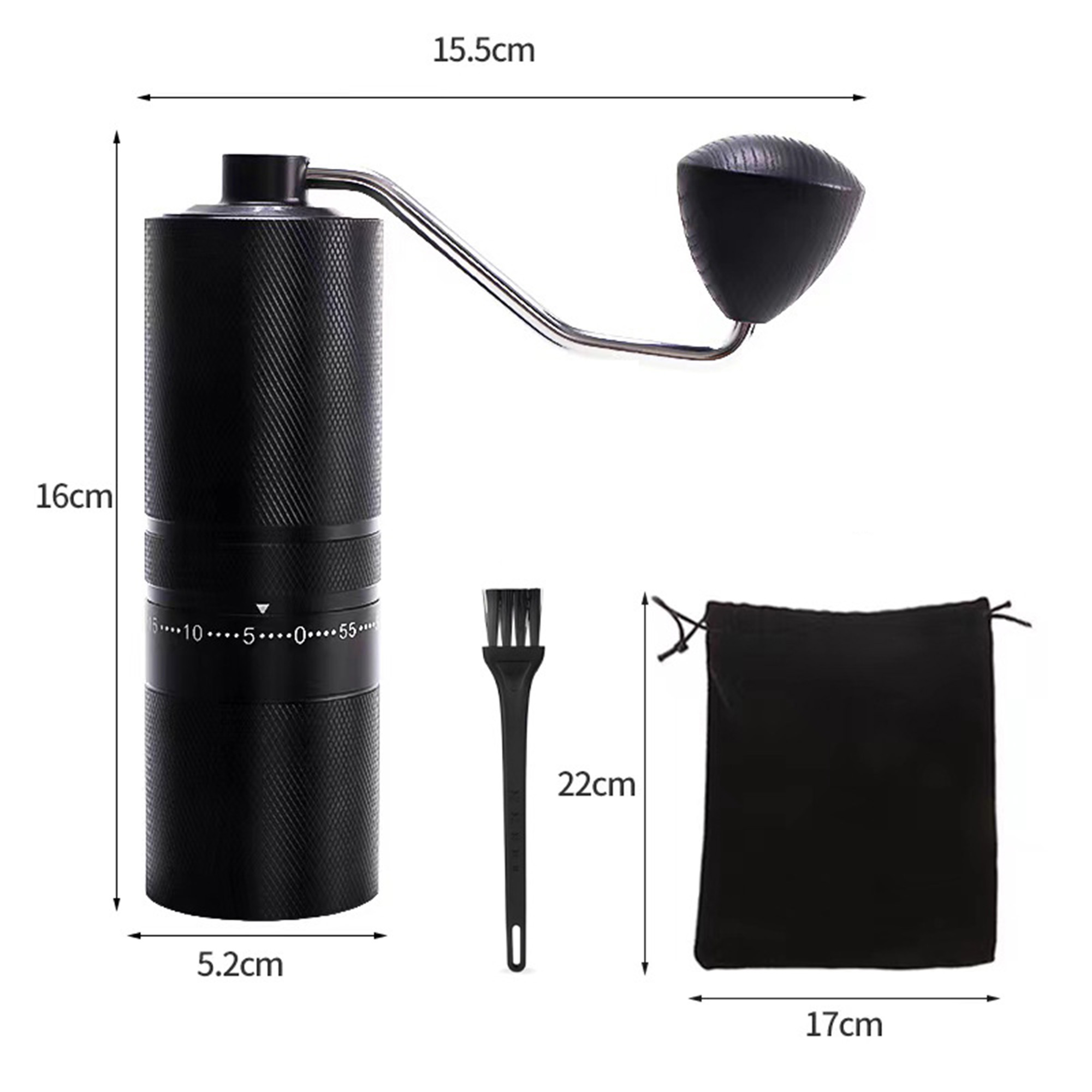 ポータブルハンドコーヒー豆グラインダー、60段階調整可能、7 - Burr Hand Grinder のレビューと価格