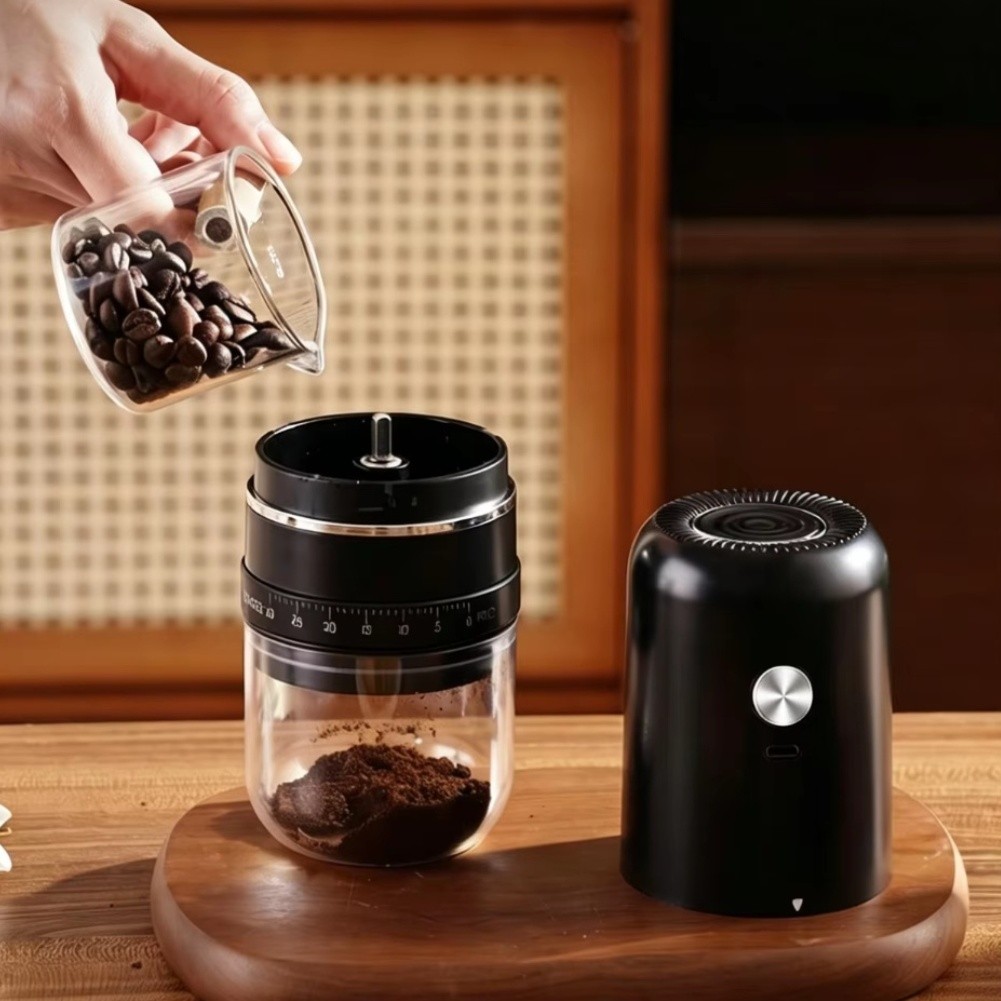 電動コーヒー豆グラインダー、円錐形の刃で調整可能なミル、エス - Burr Hand Grinder のレビューと価格