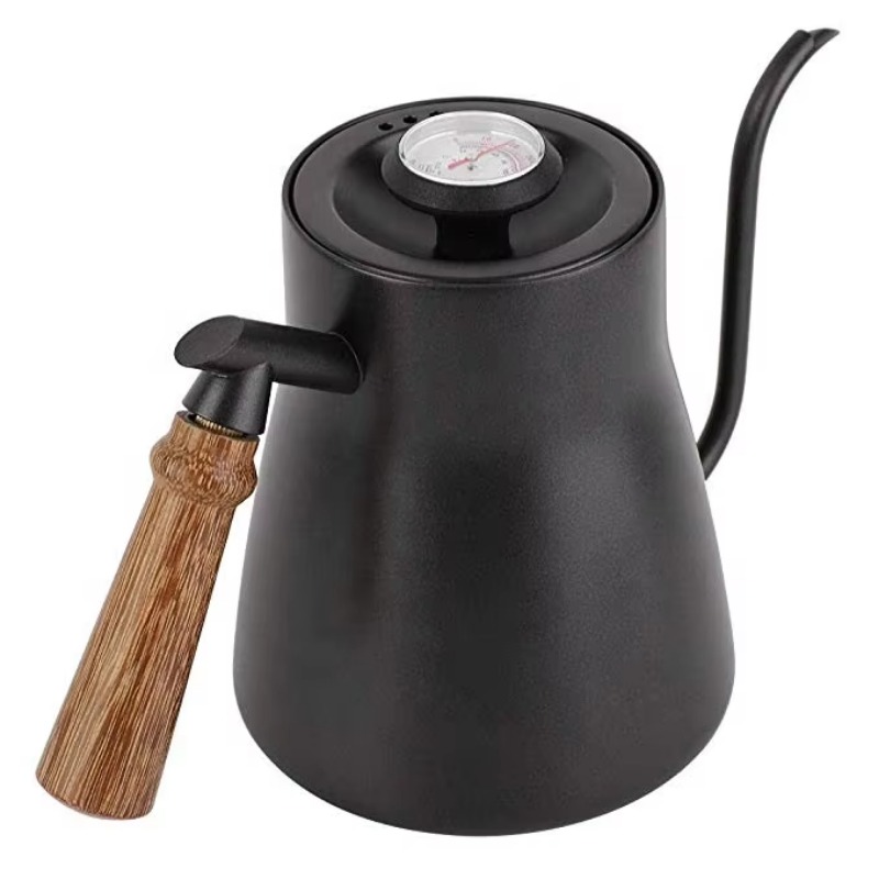 650ml ステンレス製 グースネックケトル 木製ハンドル付 - Coffee Tea & Jane のレビューと価格