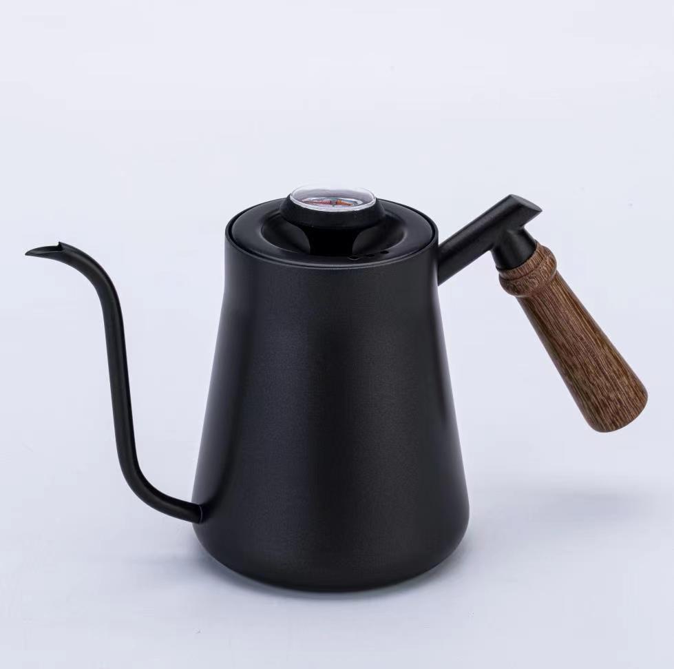 650ml ステンレス製 グースネックケトル 木製ハンドル付 - Coffee Tea & Jane のレビューと価格