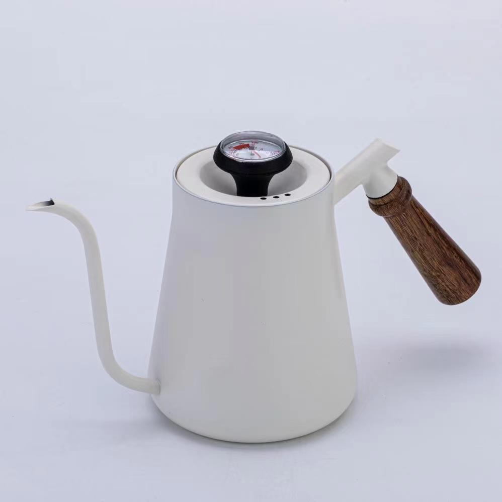 650ml ステンレス製 グースネックケトル 木製ハンドル付 - Coffee Tea & Jane のレビューと価格