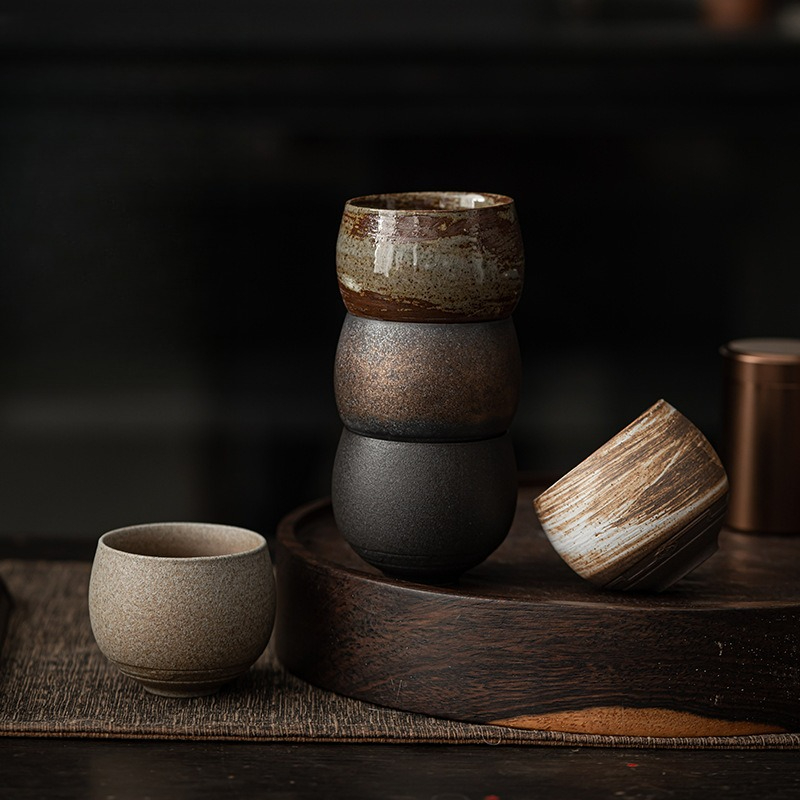 カンフー茶器セット、日本の石器製茶碗、古風なデザインの茶碗、 - Xbloom Coffee Tea のレビューと価格